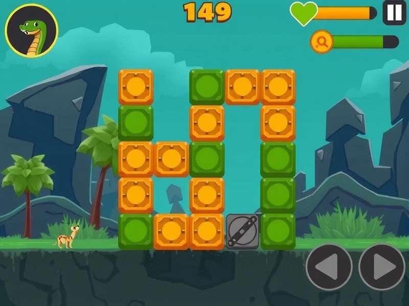 Snake Crush Block gameplay screenshot